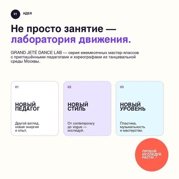 Не просто занятие — лаборатория движения